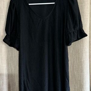 Elegant Black Blouse- textured NWT